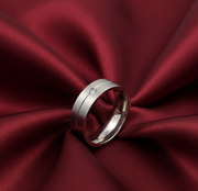 925 Sterling Silver Singal Dimiond Wedding Men's Ring